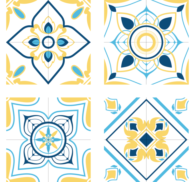 Tiles wallpaper geometric tile designs - TenStickers