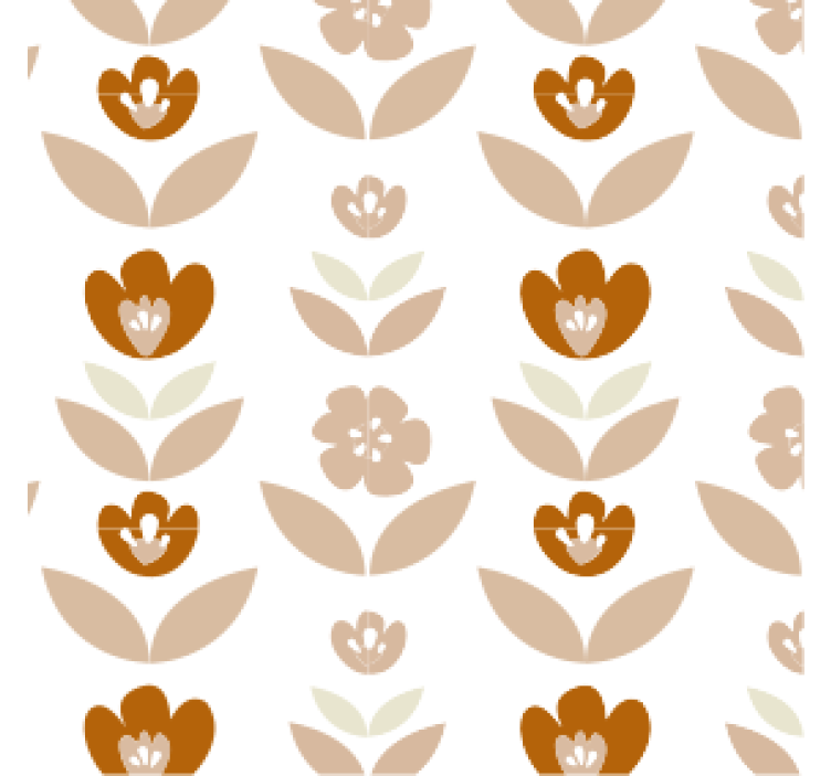 Vintage wallpaper with 70s floral patterns - TenStickers