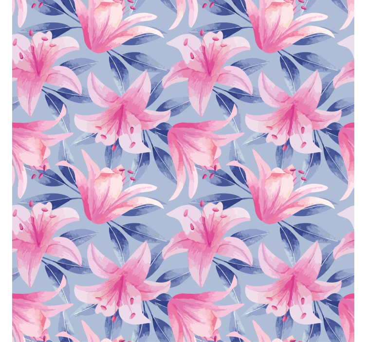 Flowers wallpaper pink and purple watercolor flowers - TenStickers