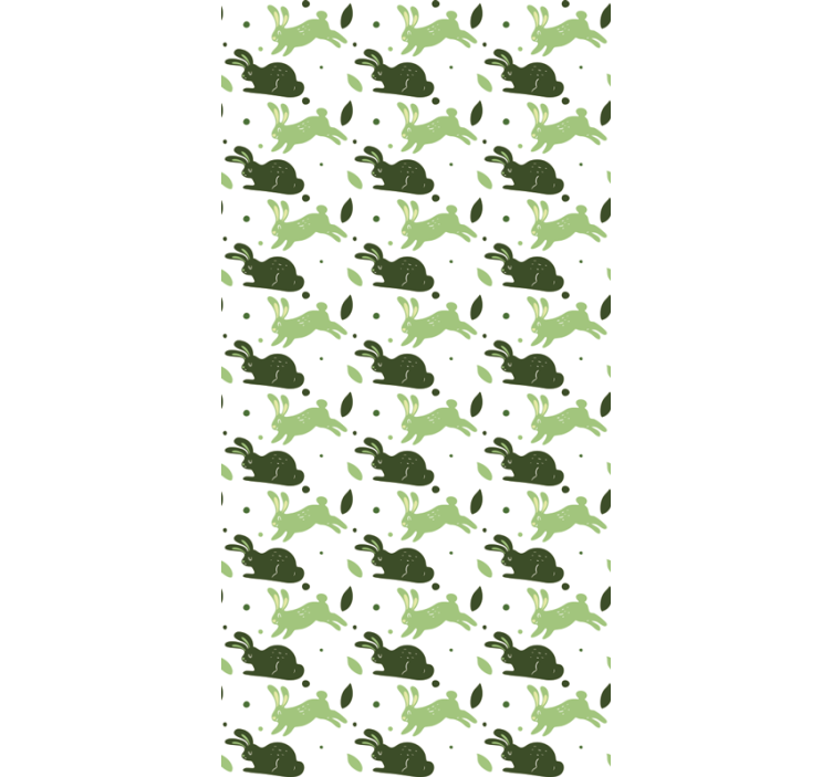 Dino wallpaper featuring green rabbits - TenStickers