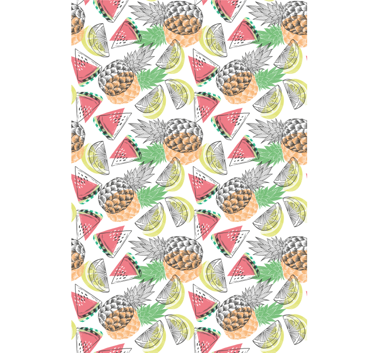 Modern wallpaper summer fruit vibrant design - TenStickers