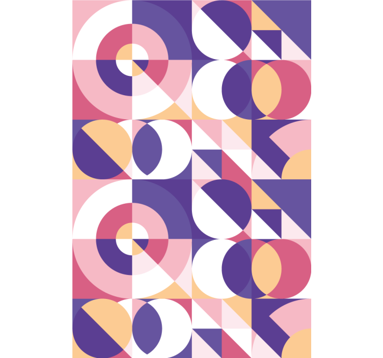 Modern wallpaper geometric circles design - TenStickers