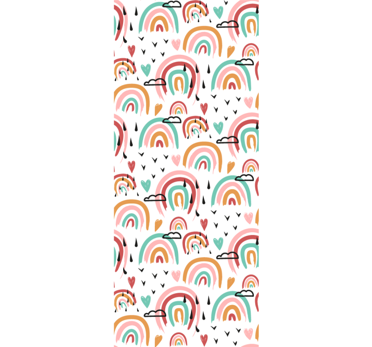 Wallpaper childrens room vibrant rainbow design - TenStickers