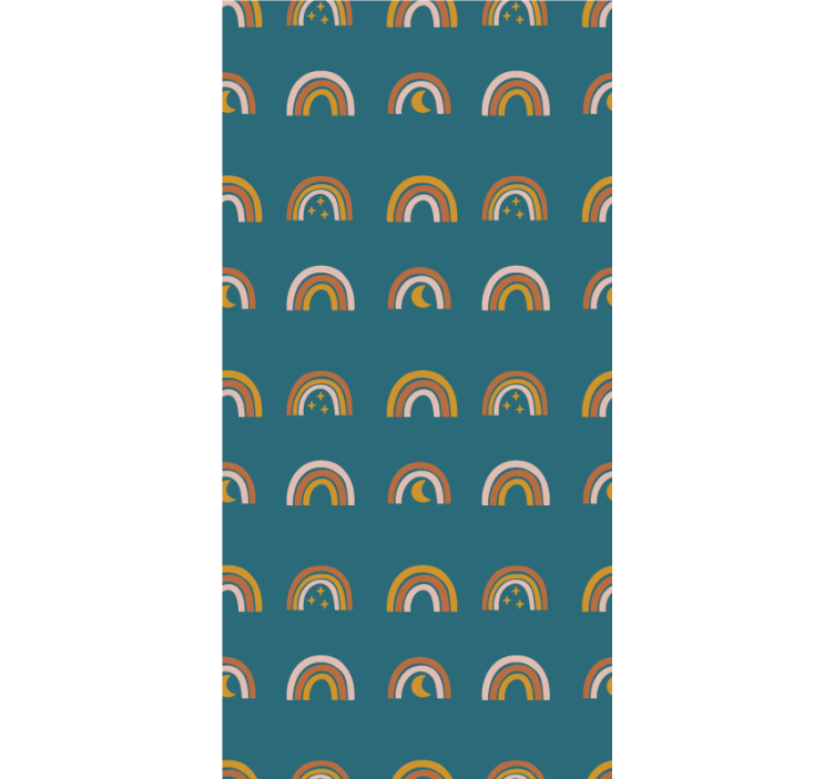Wallpaper childrens room rainbows and stars - TenStickers