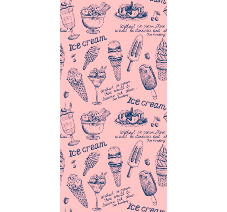 Kitchen wallpaper ice cream treats - TenStickers