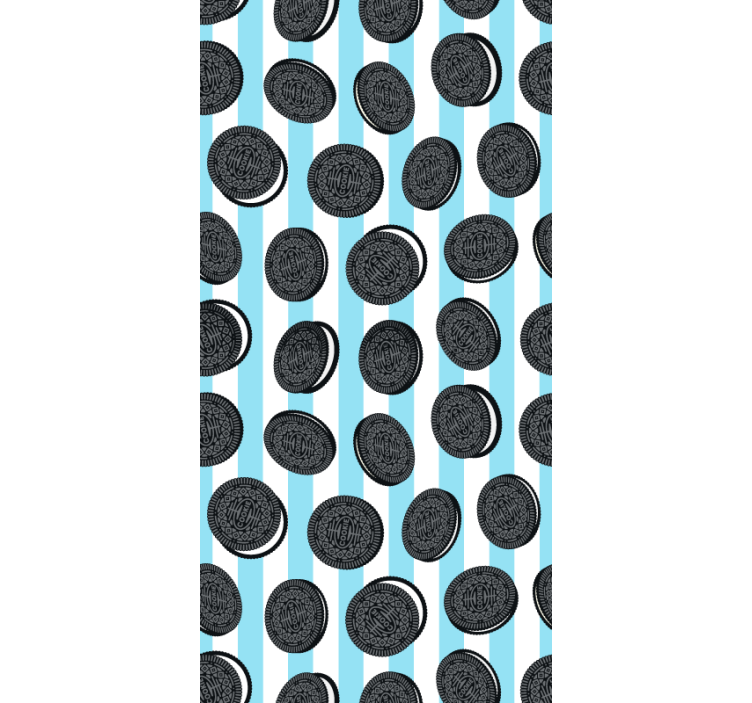 Kitchen wallpaper oreo stripe design - TenStickers