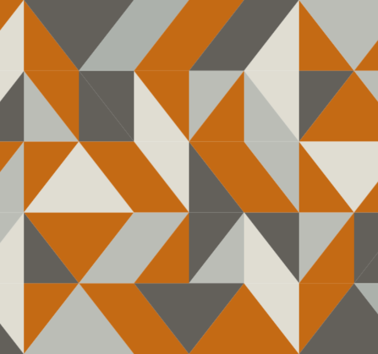 Living room wallpaper with angled triangle pattern - TenStickers