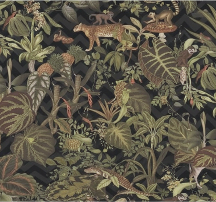 Master bedroom wallpaper jungle creatures - TenStickers