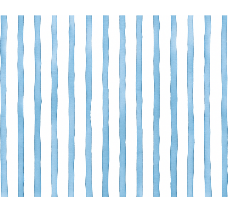 Vertical striped wallpaper blue watercolor stripes - TenStickers
