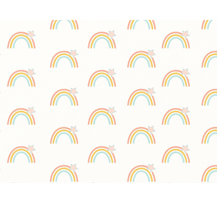 Wallpaper childrens room simple rainbow design - TenStickers