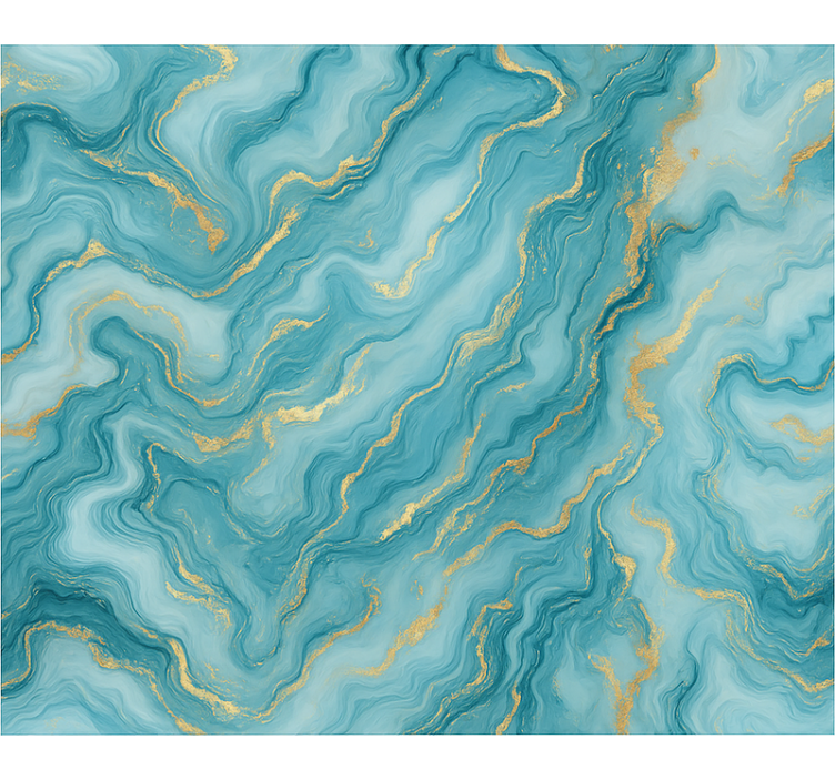 Master bedroom wallpaper light blue and gold marble - TenStickers