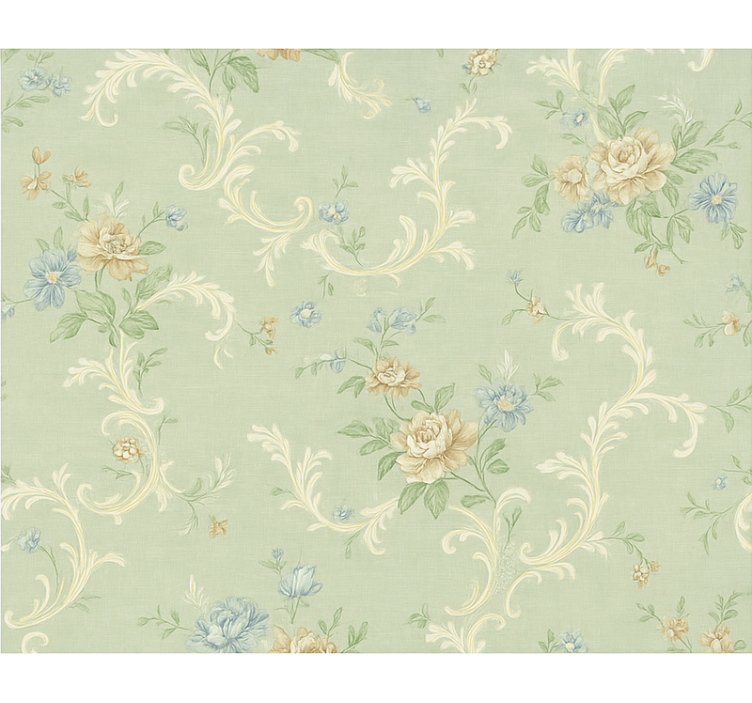 Master bedroom wallpaper old vintage floral design - TenStickers