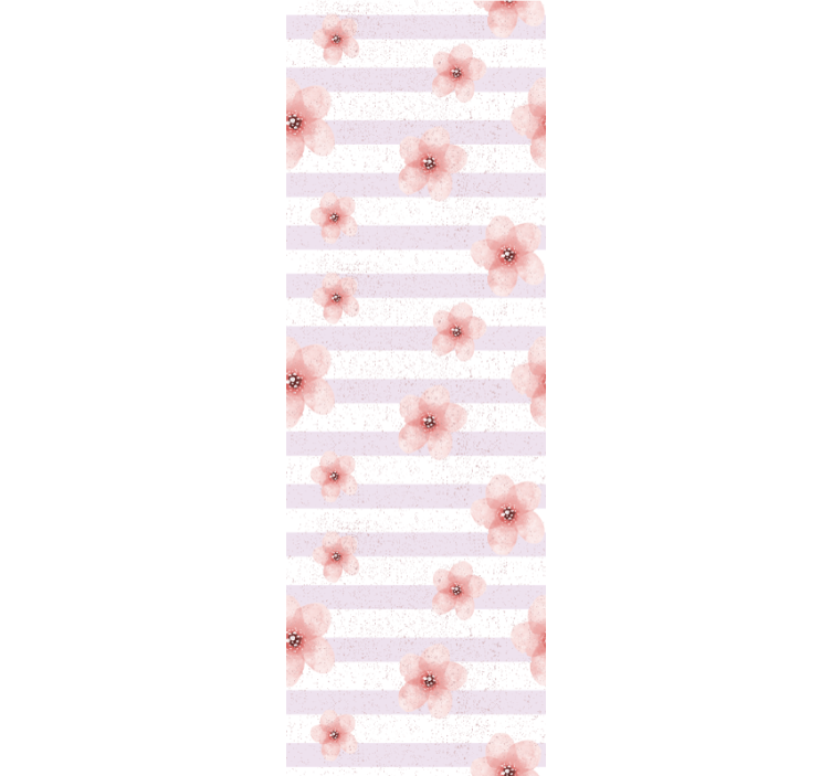 Shabby chic vertical pink lines bedroom wallpaper - TenStickers