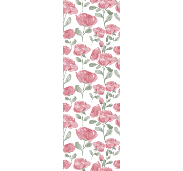 Bedroom wallpaper in a natural vintage rose pattern - TenStickers