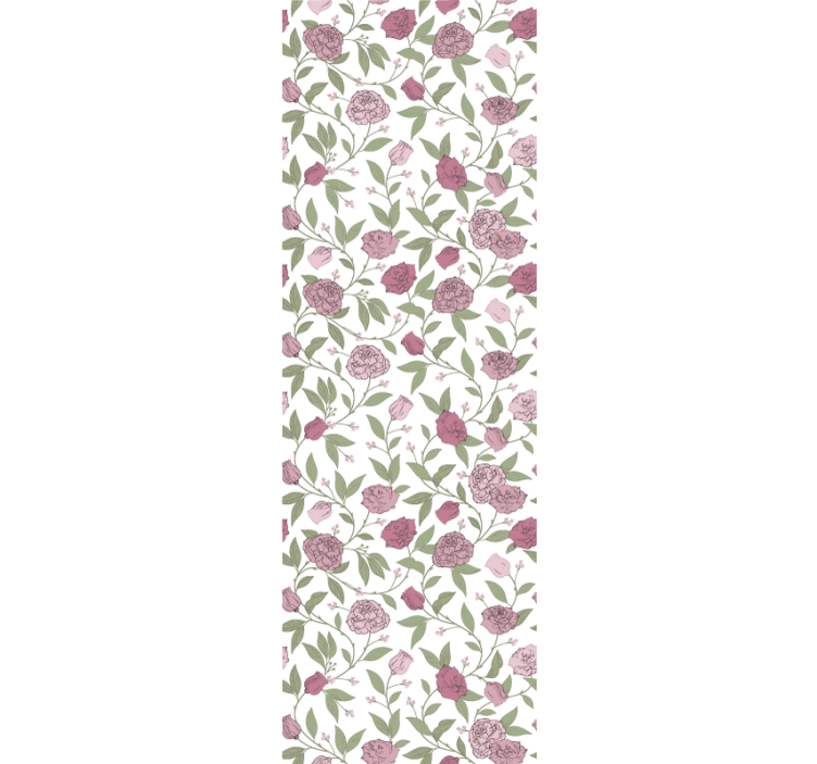 Bedroom wallpaper pale pink vintage roses - TenStickers