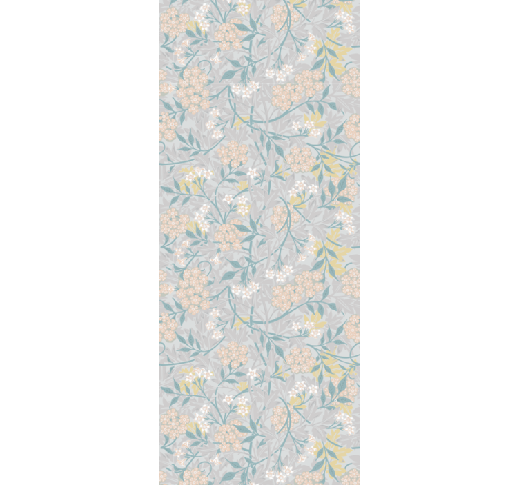 Bedroom wallpaper with elegant 80's floral pattern - TenStickers