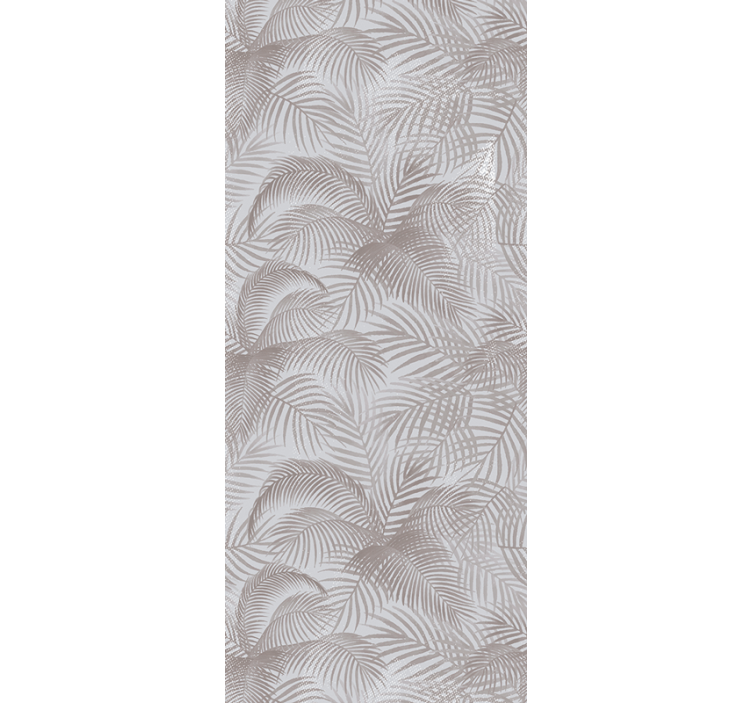 Gray 80's elegant botanical bedroom wallpaper - TenStickers