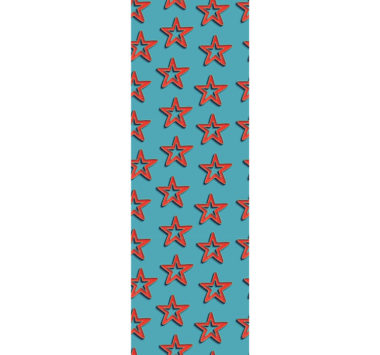 Bedroom wallpaper with retro stars pattern design - TenStickers