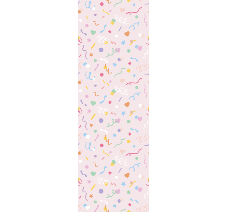 Bedroom wallpaper with a cute pastel confetti pattern - TenStickers