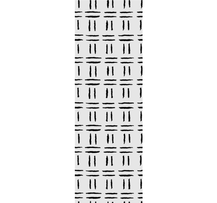 Bedroom wallpaper grid background ink brush pattern - TenStickers