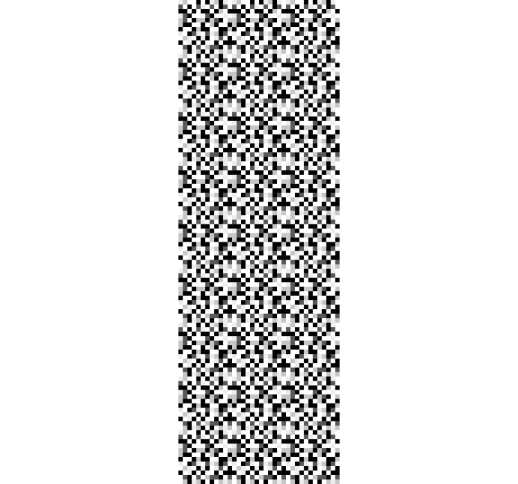 Bedroom wallpaper in black and white squared design - TenStickers