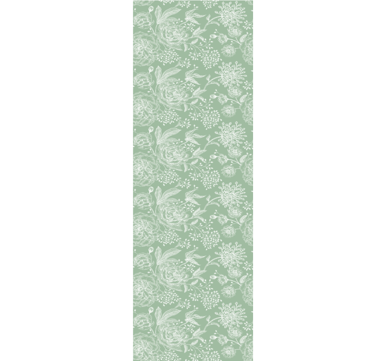 Green floral grandmillenial style bedroom wallpaper - TenStickers