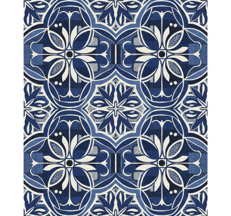 Dark blue wallpaper navy fabric design - TenStickers