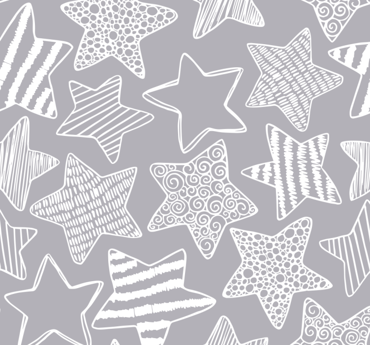 Star Wallpaper White star - TenStickers