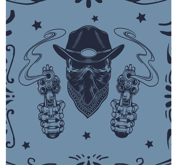 Cowboy with Pistols city wallpaper - TenStickers