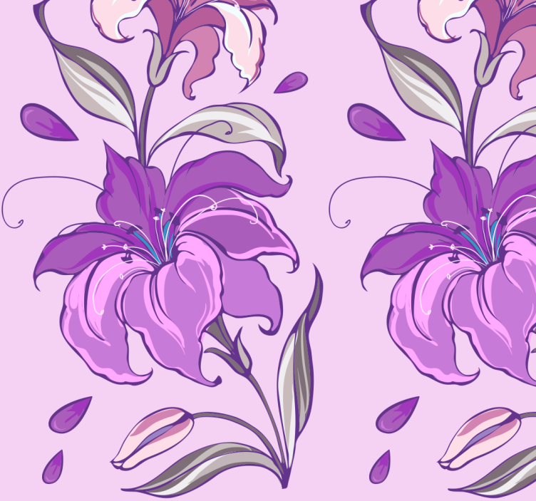 Elegant Floral Design flowers wallpaper - TenStickers