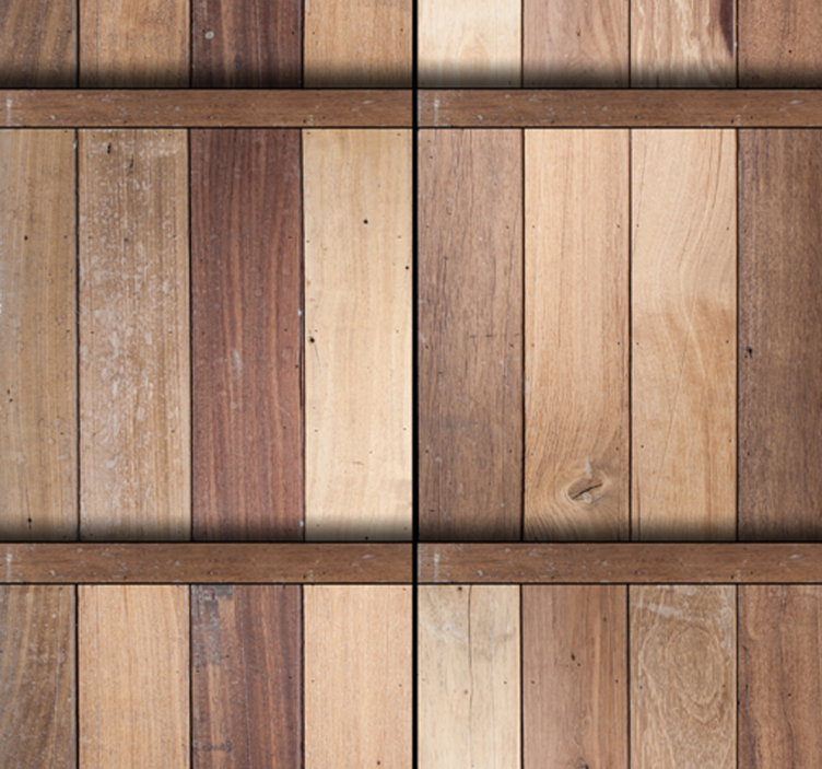 Rustic Planked Texture wood feature wallpaper - TenStickers