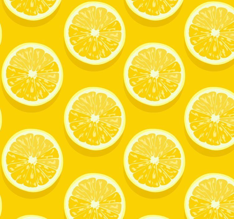 Sliced lemons citrus wallpaper - TenStickers