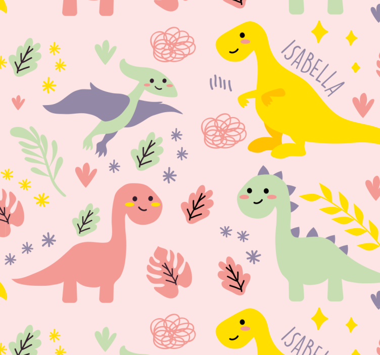 Playful Dinosaur Theme wallpaper for the nursery - TenStickers