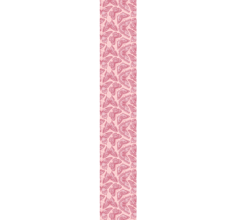 Pink and White Butterfly Wallpaper - TenStickers