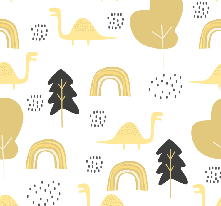 Playful Dinosaur Motif wallpaper for the nursery - TenStickers
