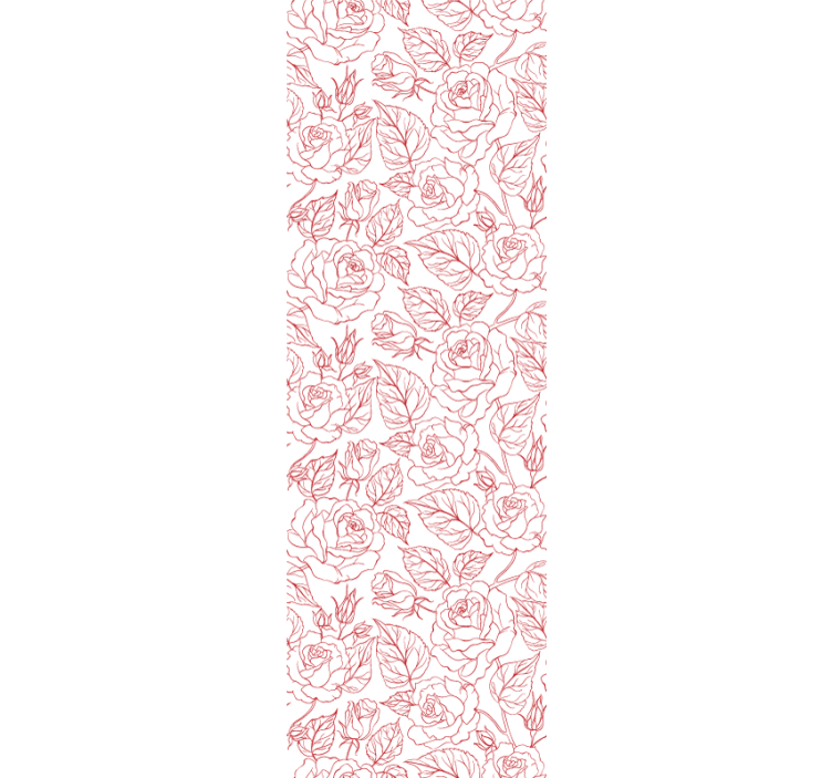 Rose Pattern flowers wallpaper - TenStickers