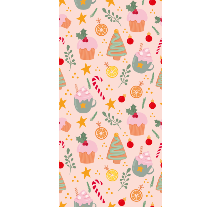 Festive Holiday Pattern christmas wallpaper - TenStickers