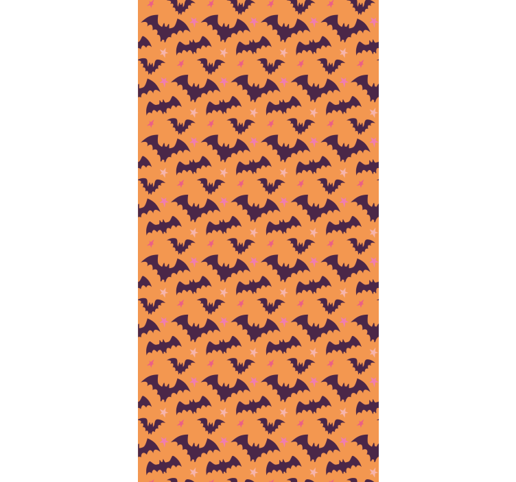 Bat Pattern halloween wallpaper - TenStickers