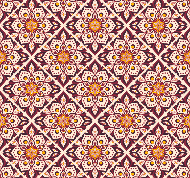 Intricate Flower Medley wallpaper flowery - TenStickers