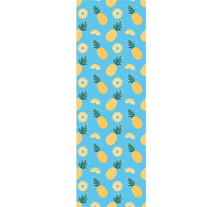 Tropical Pineapple Print cute animal wallpaper - TenStickers