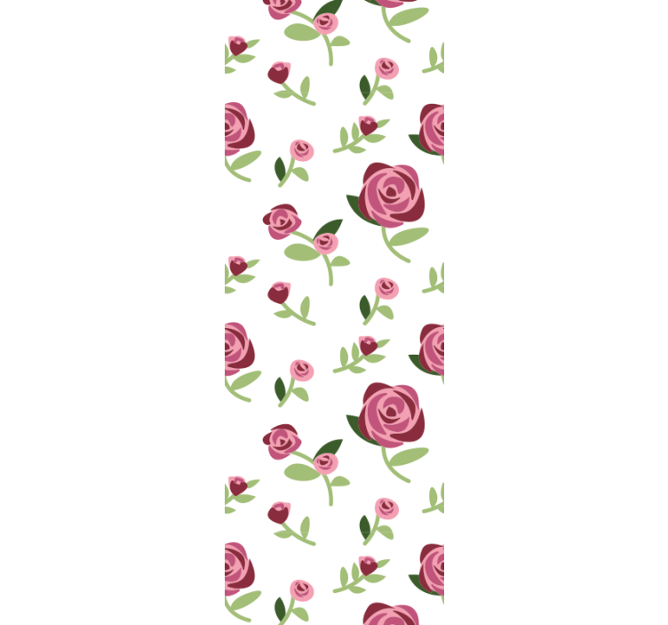 Rose Pattern Design flowers wallpaper - TenStickers