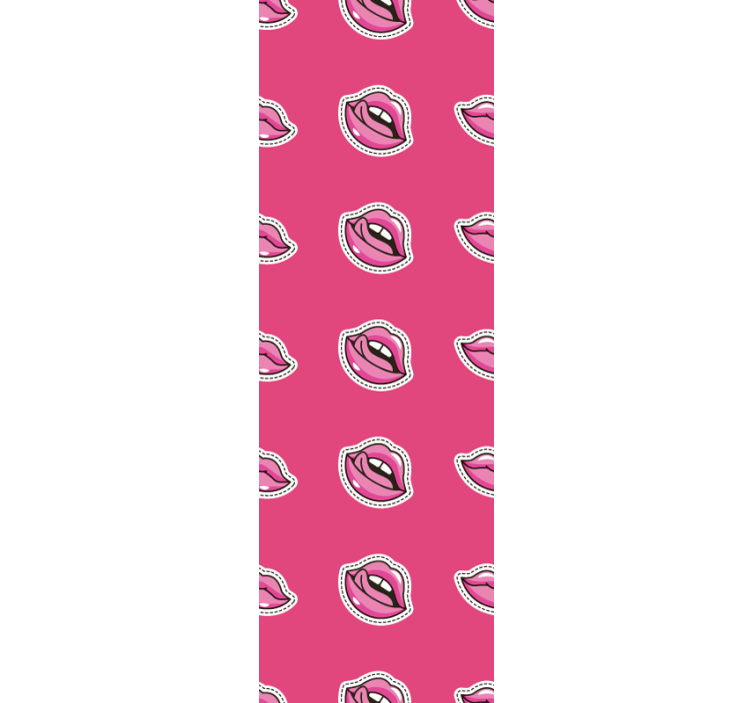 Lips Pattern Design art deco wallpaper - TenStickers