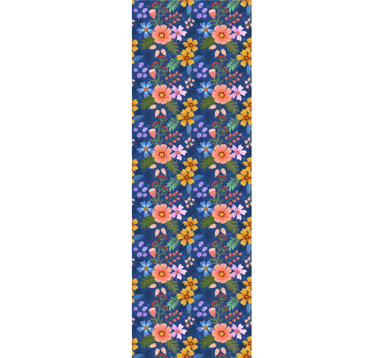 Floral Bouquet Pattern flowers wallpaper - TenStickers