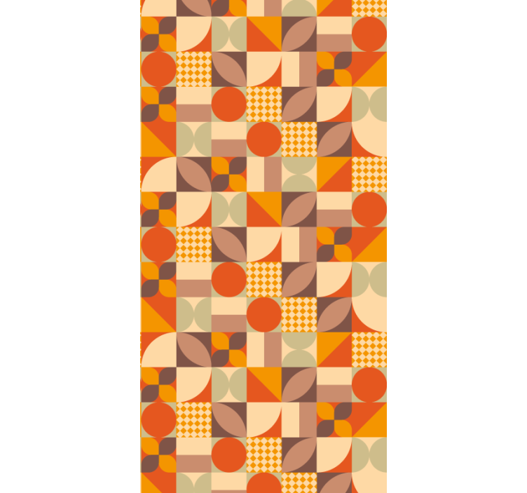 Wallpaper geometric retro geometric shapes - TenStickers