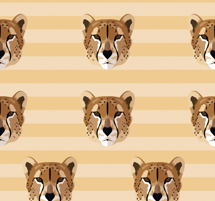 Cheetah Stripe Pattern cute animal wallpaper - TenStickers
