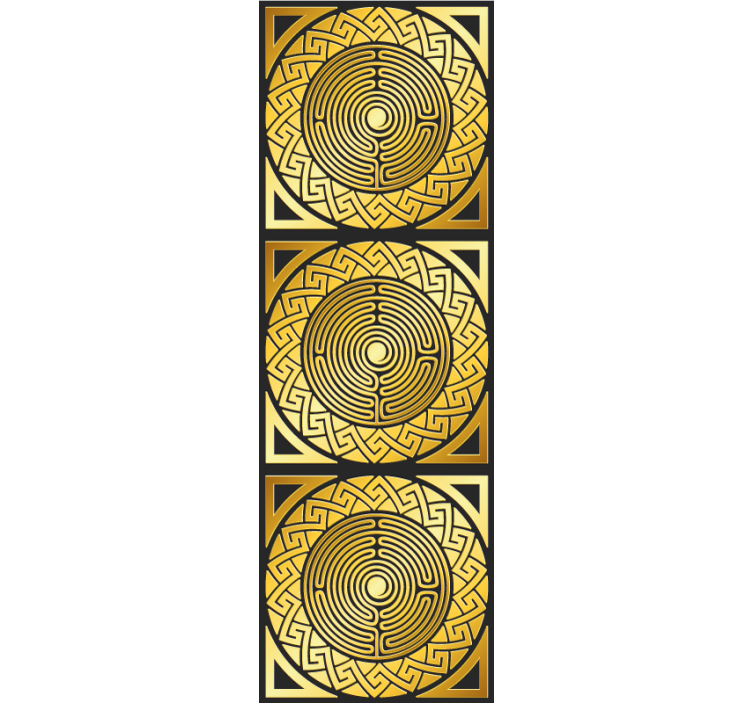 Labyrinthine Symmetry the yellow wallpaper - TenStickers