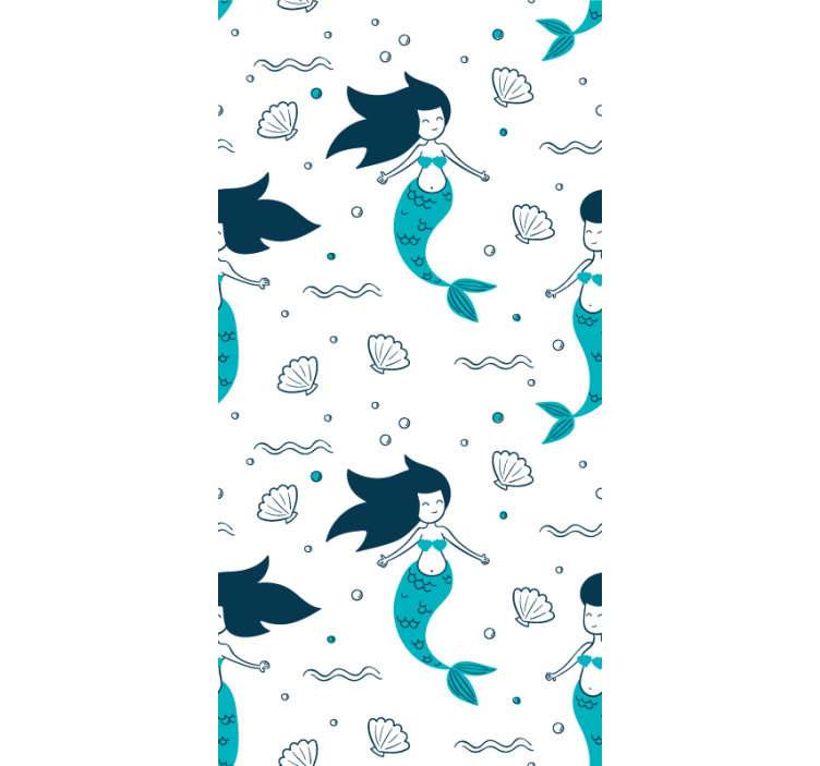 Enchanting Mermaid Scene cute animal wallpaper - TenStickers
