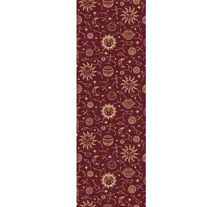 Red star pattern Wallpaper - TenStickers