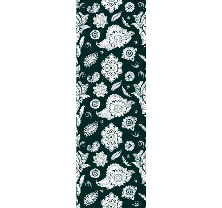 Floral Tile Motif kitchen wallpaper - TenStickers