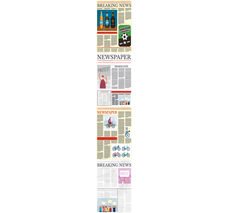 Newspaper Collage text wallpaper - TenStickers
